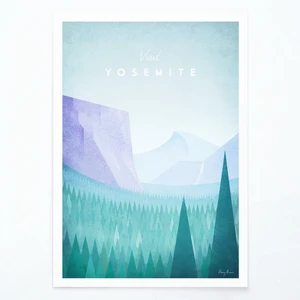 Plagát Travelposter Yosemite, A3