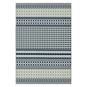 Modro-biely koberec Asiatic Carpets Antibes Geometric, 120 x 170 cm