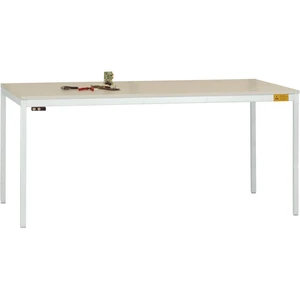 Manuflex LD1903.7035 ESD pracovný stôl UNIDESK s gumovou doskou, rám svetlošedý RAL 7035, š xhxv = 1200 x 800 x 720-730