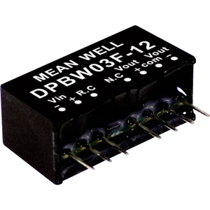 Mean Well DPBW03F-12 DC / DC menič napätia, modul   125 mA 3 W Počet výstupov: 2 x