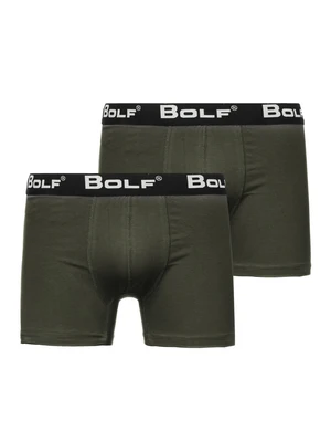 Khaki pánske boxerky Bolf 0953-2P 2 PACK