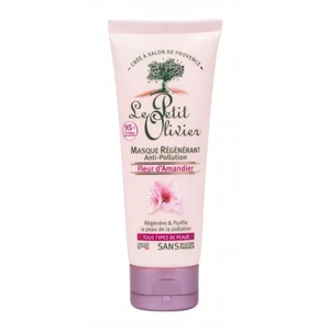 Le Petit Olivier Almond Blossom Regenerating Anti-Pollution Foam Mask 75 ml pleťová maska na veľmi suchú pleť; výživa a regenerácia pleti