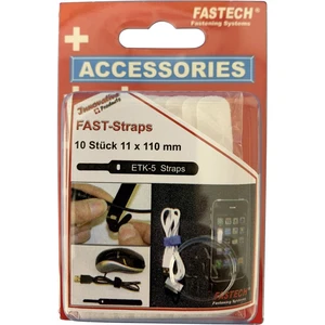 FASTECH® 800-010C káblový manažér na suchý zips na spojovanie háčiková a flaušová časť (d x š) 110 mm x 11 mm biela 10 k