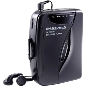 Basetech  prenosný prehrávač kaziet - walkman   čierna