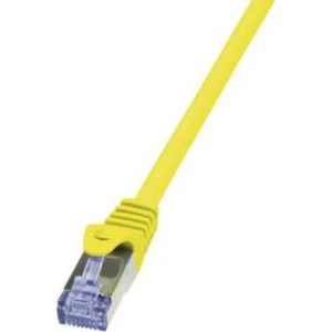 Síťový kabel RJ45 LogiLink CQ3027S, CAT 6A, S/FTP, 0.50 m, žlutá