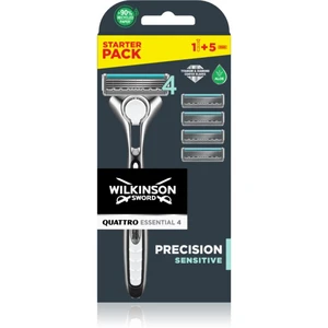 Wilkinson Sword Quattro Titanium Sensitive holicí strojek + náhradní břity 1 ks