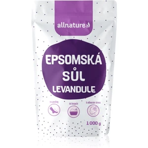 Allnature Epsomská sůl Levandule sůl do koupele 1000 g