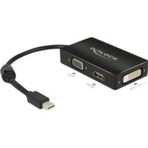 DisplayPort / VGA / HDMI / DVI adaptér Delock 62631, černá