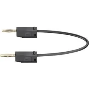 Stäubli LK205 měřicí kabel [lamelová zástrčka 2 mm - lamelová zástrčka 2 mm] černá, 30.00 cm