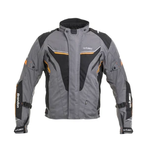 Pánská moto bunda W-TEC Brandon  černo-šedo-oranžová  4XL