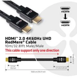 HDMI kabel club3D [1x HDMI zástrčka - 1x HDMI zástrčka] černá 10.00 m