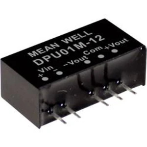 DC/DC měnič napětí, modul Mean Well DPU01M-05, 100 mA, 1 W, Počet výstupů 2 x