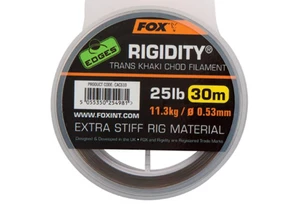 Fox Edges návazcový vlasec Rigidity Chod Filament 30m Trans Khaki 0,57mm 30lb