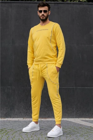 Madmext Yellow Men's Tracksuit Set 4727