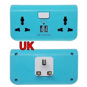 UK Plug Splitter Outlet Socket Wireless 2 Way Extension Power Strip AC250V 10A