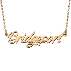 Bridgeport Custom Name Necklace Customized Pendant Choker Personalized Jewelry Gift for Women Girls Friend Christmas Present