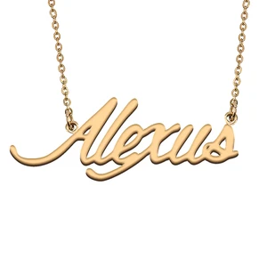 Alexus Custom Name Necklace Customized Pendant Choker Personalized Jewelry Gift for Women Girls Friend Christmas Present