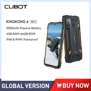 Cubot KingKong 6 Waterproof Rugged Smartphones 4GB RAM 64GB ROM (128GB Extended) 5000mAh Battery NFC 4G Dual SIM Android Phones