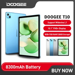 DOOGEE T10 Tablet PC 10.1Inch FHD+ TÜV Rheinland Certified 8GB+128GB Tablet Smartphone Android 12 Widevine L1 13MPCamera 8300mAh