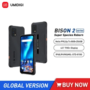 UMIDIGI BISON 2/2 Pro 8GB+256GB Android 12 IP68 Rugged Mobile Phone Helio P90 Octa Core Smartphones 48MP Triple Camera 6150mAh