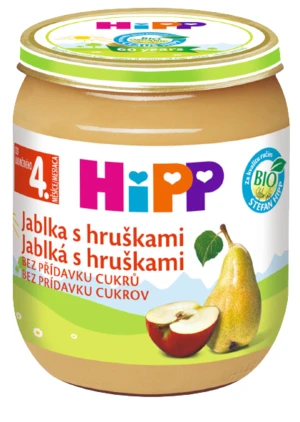 HIPP BIO Jablka s hruškami 125 g