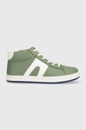 Dětské kožené sneakers boty Camper K900349 35-38 Runner Four Kids zelená barva