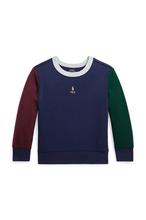 Dětská mikina Polo Ralph Lauren tmavomodrá barva, s aplikací