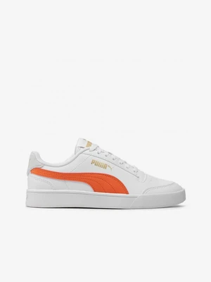 Orange and white Puma Shuffle Jr children's sneakers