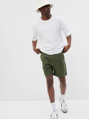 Men's Green Linen Shorts GAP