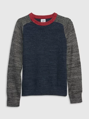 Grey-blue boys' brindle sweater GAP