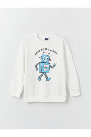 LC Waikiki Crew Neck Printed Long Sleeve Boys' Sweatshirt.