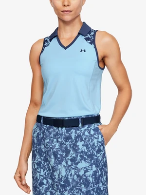 Under Armour T-Shirt UA Zinger Sleeveless Blocked Polo-BLU - Women