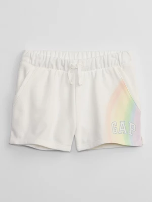 Biele dievčenské šortky s logom GAP