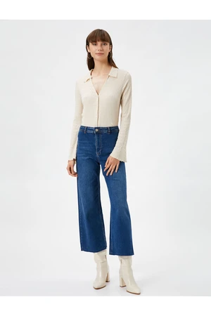 Koton Short Flared Jeans with Normal Waist - Sandra Jean