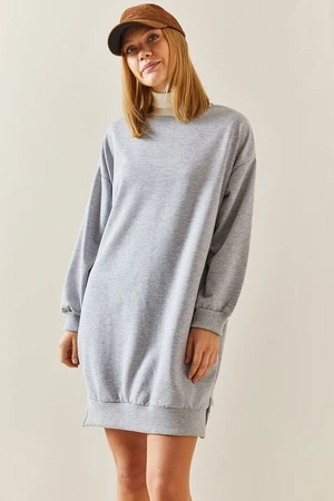 XHAN Gray Crew Neck Sweatshirt