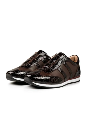 Ducavelli Swanky Genuine Leather Men's Casual Shoes Brown