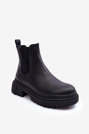 Leather Insulated Chelsea Boots Big Star Black