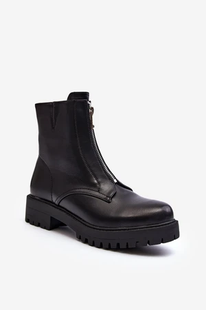 Women's Zip-Up Boots Black Tisaia