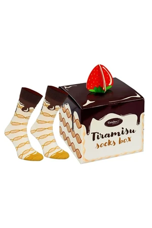 TIRAMISU Dessert Socks 1 Pair of Rainbow Socks