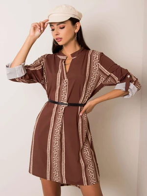 Brown patterned dress