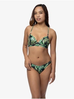 Black and Green Womens Patterned Swimwear Bottoms DORINA Kano - Women