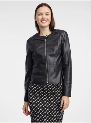 Orsay Black Leatherette Jacket for Women - Women