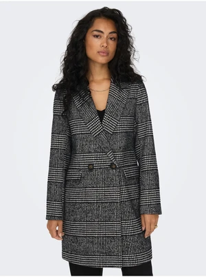 Black coat for women with mixed wool ONLY New Selena - Ladies