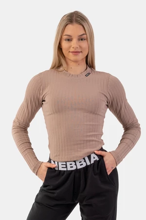 NEBBIA Ribbed long-sleeved T-shirt made of organic cotton