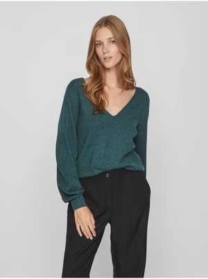 Dark green womens sweater VILA Ril - Women