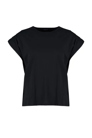 Trendyol Curve Black Crew Neck Basic Knitted Blouse