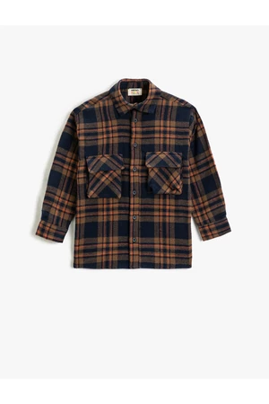 Koton Lumberjack Shirts With Pockets, Long Sleeves Double Flap