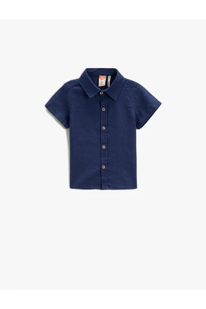 Koton Linen Blend Short Sleeve Shirt