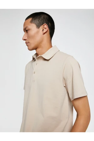 Koton Basic T-Shirt Polo Neck Cotton