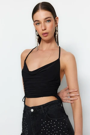 Trendyol Black Crop Knitted Bustier